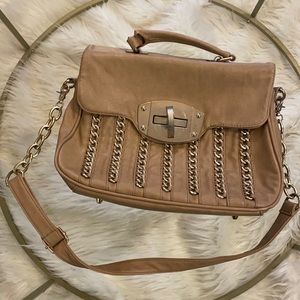 Tan & Gold Hardware Crossbody with Handle